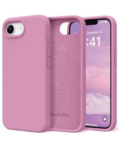 Image of Magnetic for iPhone 17e /iPhone 16e Case, Compatible with MagSafe, [Soft Anti-Scratch Microfiber Lining] Slim Silicone Shockproof Protective Phone Case for iPhone 17e /16e 6.1 inch, Blackcurrant