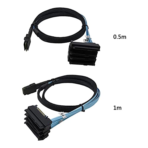 Cable Interno Mini SAS 36pin SFF-8087 a SATA con energía miniatura 6