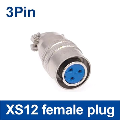 Conector XS12 hembra de alta tensión con chasis circular cuadrado robusto 2