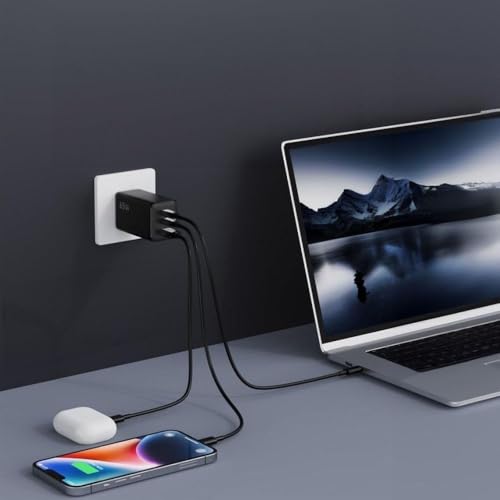 Cargador GaN 65W acce2s portátil para teletrabajo con ordenadores y móviles 3