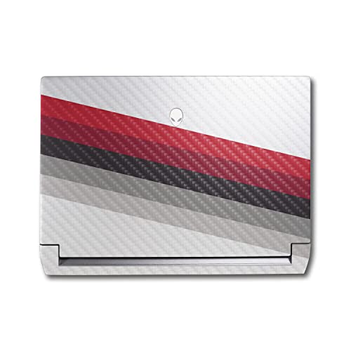 Image of MightySkins Carbon Fiber Skin Compatible With Alienware M17 R5 (2022) Full Wrap Kit - Slant Stripes | Protective, Durable Textured Carbon Fiber Finish | Easy To Apply & Change Styles | Made in the USA