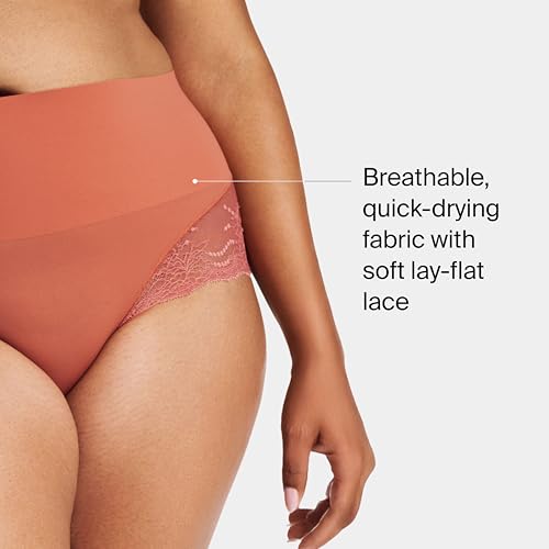 Image of SPANX SPANXsmooth Undie-tectable Lace Hi-Hipster - Comfortable Core Control - Lace Shapewear - No Visible Panty Lines