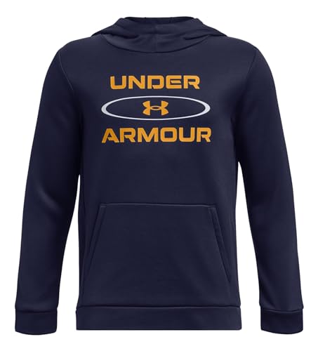 Under Armour Boys Fleece Hoodie (US, Alpha, Small, Regular, Midnight Navy/Rise - 410)