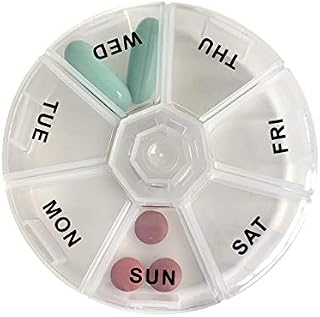 Deke Round Portable Pill Box Medicine Planner Small case