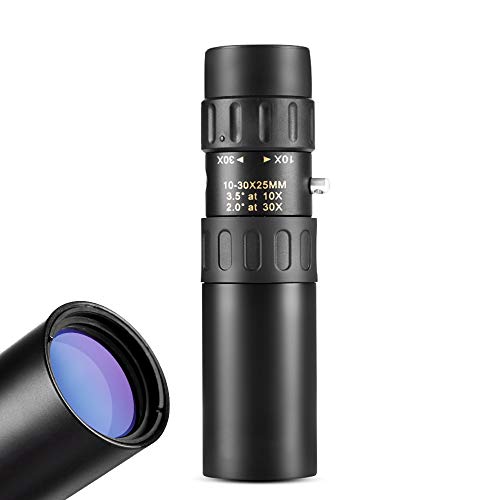 Monoculaire 10-30x25 de poche pour chasse et randonnée nature