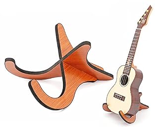 【Design】Beautifully designed with exquisite workmanship. Thick anti slip padding on the cradle protects your valuable instruments from scratching and damaging. 【Stable】Just two flat wood pieces simply fit together. Unique X frame will provide super s...