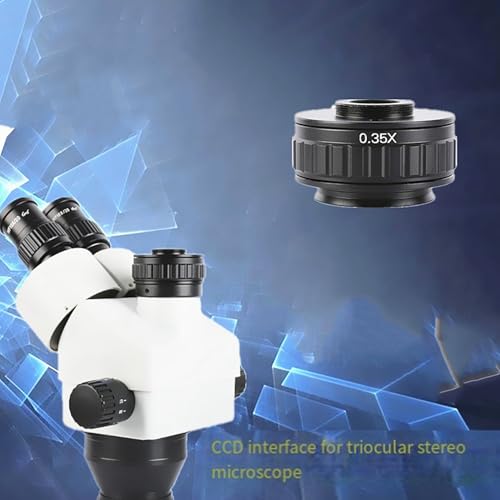Objectif CCD 0,35X adaptateur monture C microscope trinoculaire interface 38mm - 2