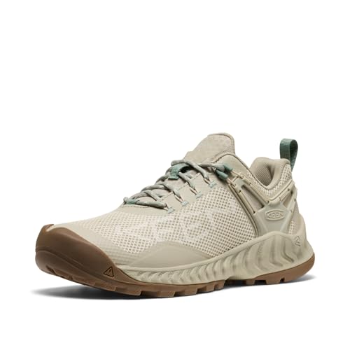 KEEN Damen Nxis Evo wasserdichte Wanderschuhe, Abbey Stone/Iceberg Green, 41.5 EU, Abbey Stone Iceberg Green, 42 EU