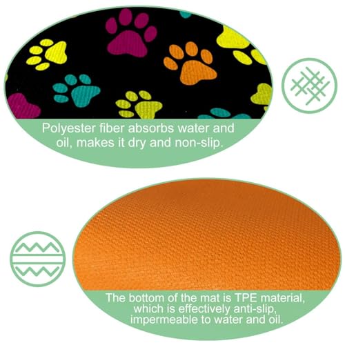 Alfombrillas de cocina VAPOKF para pasillo y cuarto de lavado con diseño animal 6