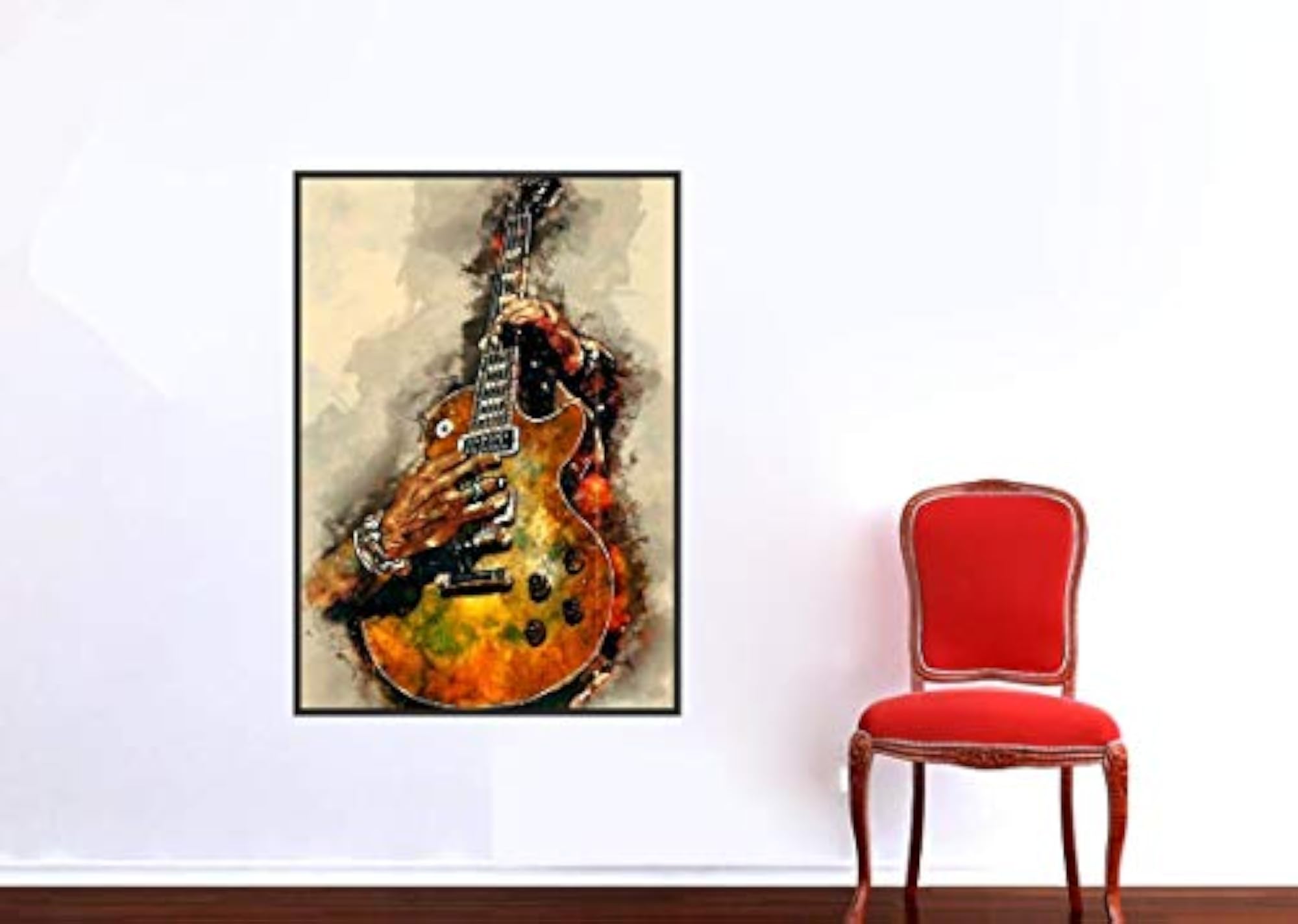 Guitar Poster Sticker for Living Room and Office Decor