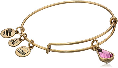 Alex And Ani October Birth Month Charm With Swarovski Crystal Rafaelian Gold Bangle Bracelet #TOP29