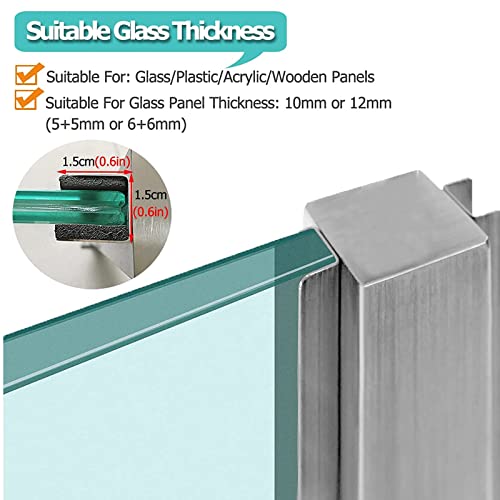Poteaux de garde-corps inox pour verre 65 cm balustre d'exception pour terrasse et escalier