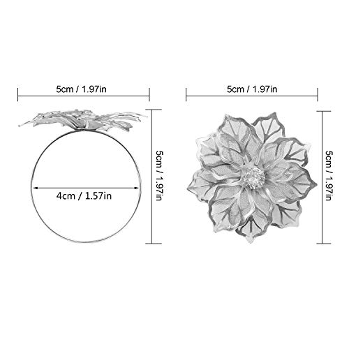 Serviettenringe Vindar 12 Stück mit Blumenmuster