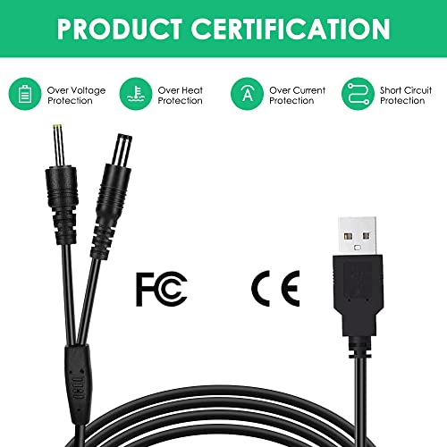 Mrgru Replacement Charger Cable for Dog Shock Collar Compatible with PET/Flittor/Petsafe/PetSpy/PetTech/Pettrainer Dog Shock Collars and Other Training Systems Power Cable