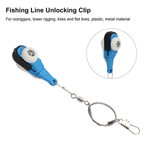 Fishing Line Unlocking Clip, Strong Bearing Capacity Extensive Use Simple Application Rigging Release Clip for Outriggers, Lower Rigging, Kites and Flat Lines3