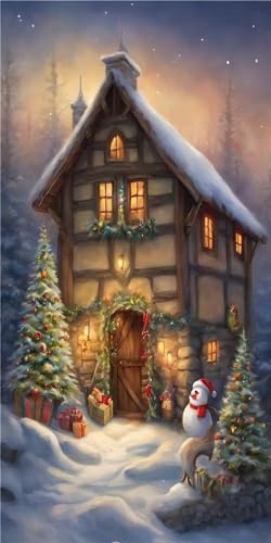 Coffret Cadeau Peinture Diamant Noël Stitch 65x130cm Idée DIY