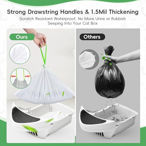 Caixa de areia de 120 unidades para robô 3 e 4 sacos de lixo, compatível com autolimpeza, caixa de a