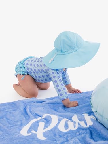 Image of RuffleButts Baby-Girls Sun Hat Floppy Wide Brim UPF 50+ - Baby Sun Hat with Sun Protection