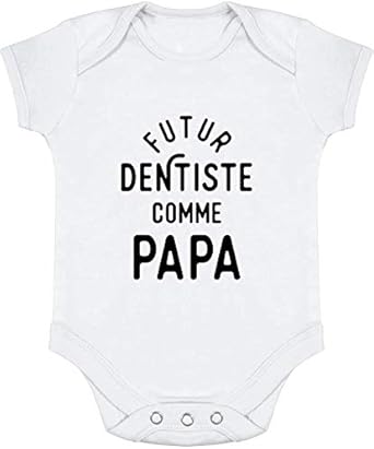 Body Bebe Futur Dentiste Comme Papa Cadeau Noel Humour Naissance Anniversaire Bapteme Original Rigolo Humoristique Amazon Fr Vetements