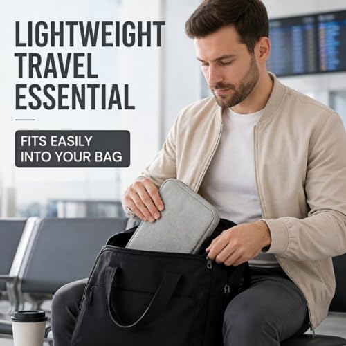 E-Reader Sleeve Case,Canvas Soft Protective Pouch Bag,Waterproof Shockproof E-Reader Cover with Outer Pocket,Slim Portable E-Book Device Carrying Case for All 6-7 Inch E-Readers - Light Gray — 사진 7