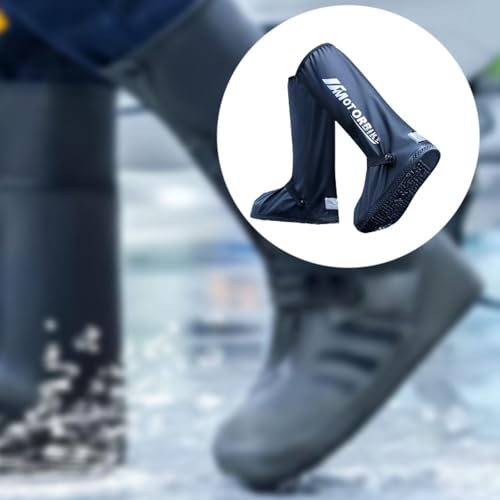 Dynwave Capas de sapato para botas de chuva, protetores de calçados com zíper à prova d'água para c