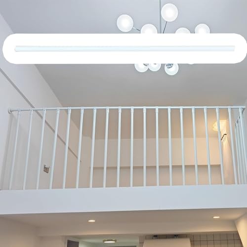 SAFWELAU Parapetto Ringhiera per Scale Ringhiera in Metallo Bianco da installare a Pavimento con Adattatore per balaustre e Viti, Balaustra per Scale a Vista per corridoio, soppalco, Portico(Handrail