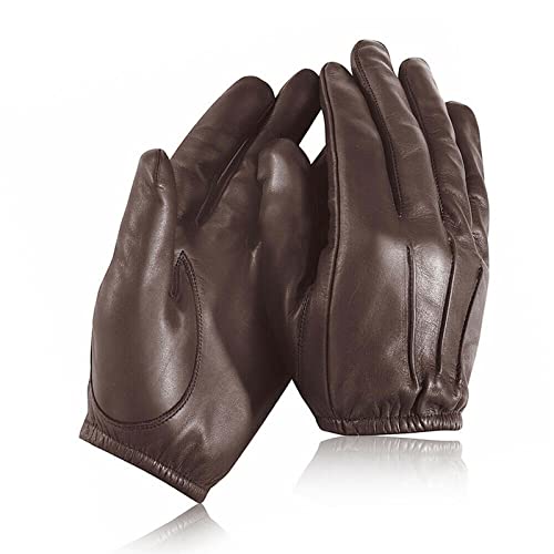 Swift Wear Anti-Slash Kevlar Lined Police Fire Resistant Leather Workwear Protection Gloves Heat Resistance Security SIA (Brown), M (Pack of 1)
