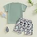 Fuethsuy Toddler Baby Boy Hunting Outfit Mallard Duck Short Sleeve T-shirt Camouflage Print Shorts Set 2 Piece Summer Clothes (Green, 6-12 Months)