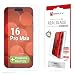 Produktbild Displex Schutzglas (10H) + Schutzhülle für Apple iPhone 16 Pro Max, Eco-Montagerahmen, + Case, Tempered Glas, kratzer-resistente Schutzfolie (Real Glass + Handyhülle)