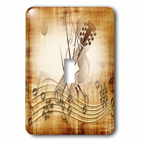 Interrupteur guitare électrique pour studio musique style marron grunge - 2
