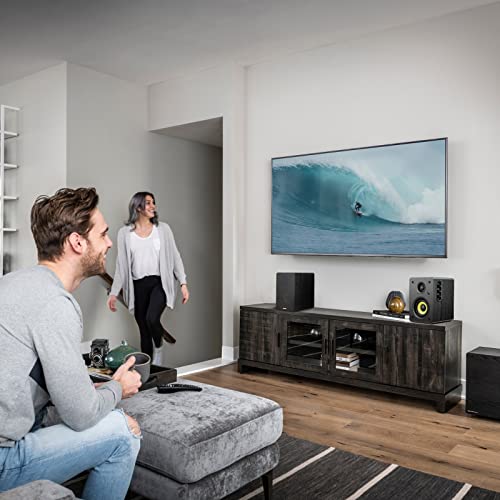 Sanyun SW206 80W Active Dual-Mode Bookshelf Speakers, 4” Studio Monitor & HiFi Mode, Upgraded 3D Sound Field, 6.35mm TRS Balanced, Bluetooth 5.4, Optical Coaxial Aux USB 24bit DAC, Black by Sanyun - Image 8