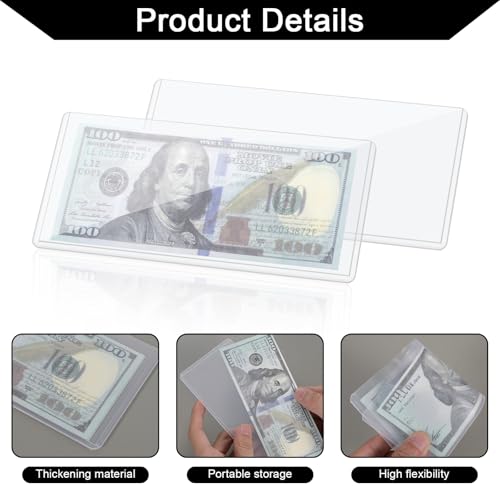 Porte-billets en plastique rigide cobee x100 transparent pour collection - 4