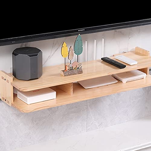 Supports en bois de rangement ménagers et muraux pour décodeur - 3