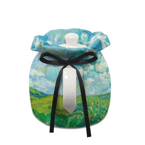 Image of Van Gogh Wheatfield Tea Cozy for Teapot Kettle Dust Cover Large Tea Cosy Insulation and Keep Warm Portable Easy to Clean Kettle Protective Suitable for Kitchens Hotels or Cafes