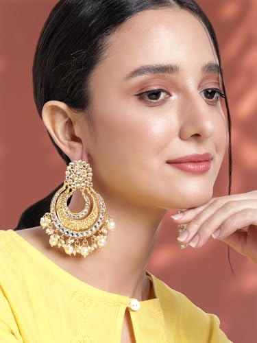 Image of Peora Traditional Indian Ethnic Earrings Jewellery Set Gift for Women Girls