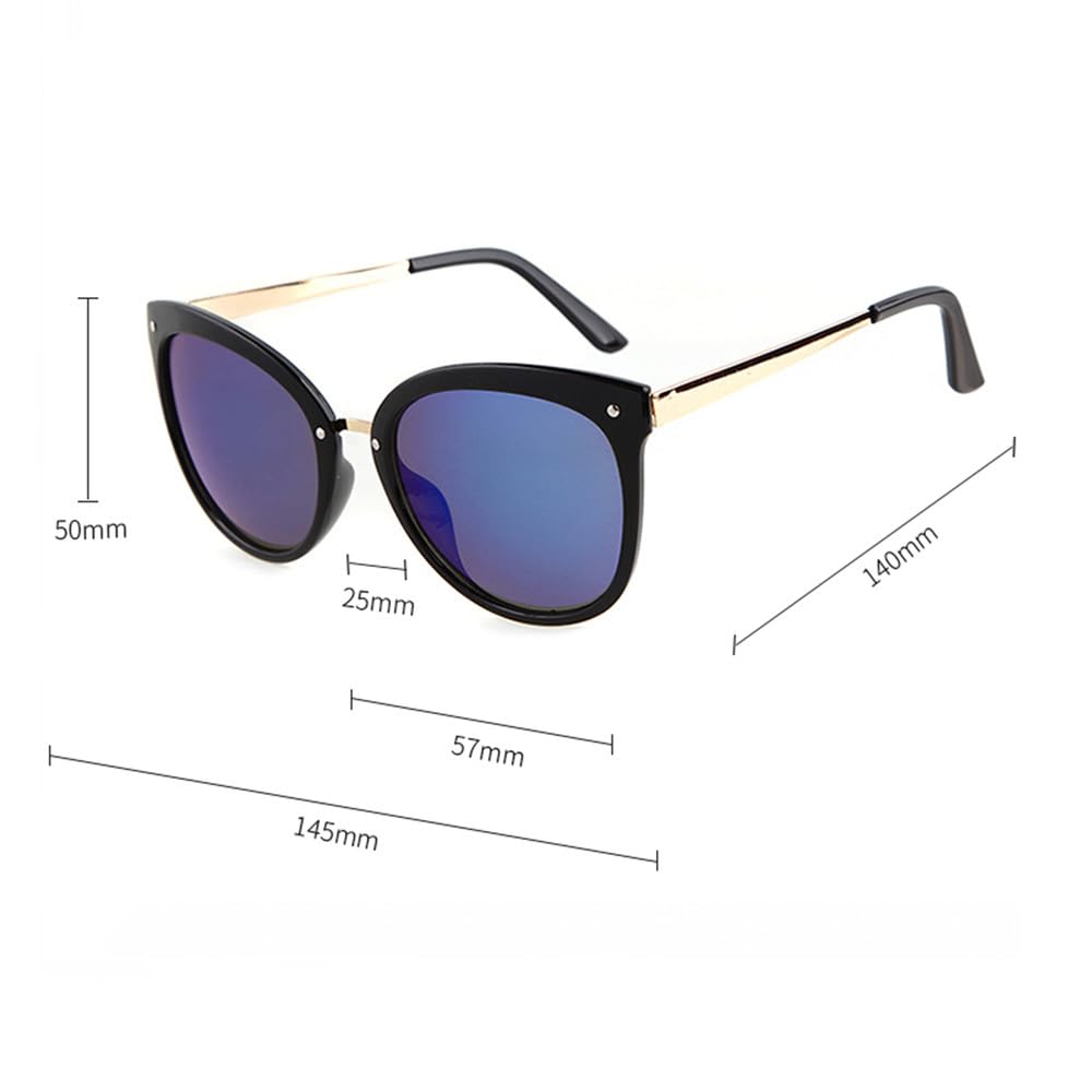 Occhiali da sole vintage con lenti a specchio blu Uomo Donna Occhiali da sole quadrati Protezione da guida Protezione UV400