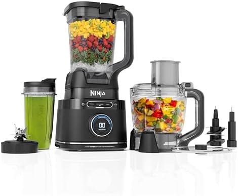 Ninja | All-in-One Blender & Food Processor | Best for Smoothies, Cookie Dough, Salsas, Cole Slaw & More | BlendSense Intelligence for Perfectly Smooth Results | 1800 Watt | Black | TB401