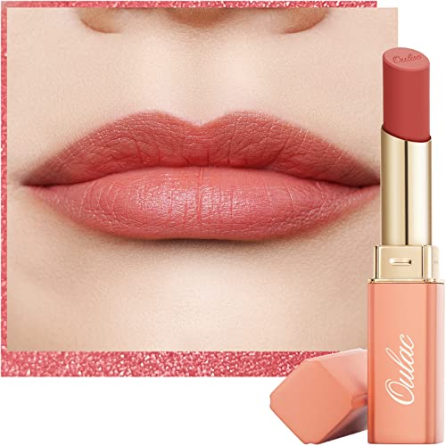 Oulac Pintalabios Permanente Soft Mate Nude - Larga duración Labial rico y nutritivo Labiales, Acabado Cremoso Mate, Barra de labios de alta pigmentación, Fórmula Vegana Last Fall (Y08)