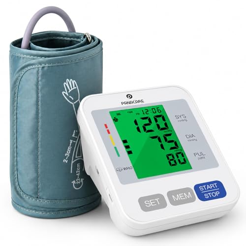 FDA-Cleared Blood Pressure Monitor, Upper Arm, Wide Cuff, Large Display