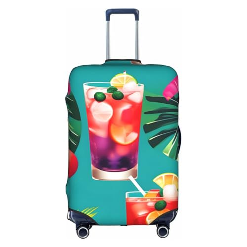 Housse de protection élastique cocktails tropicaux pour repérer sa valise au terminal