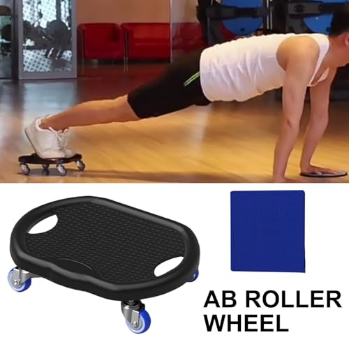 Tabla de ruedas con rodillos para abdominales silencioso de rebote guiado y tapete protector 2
