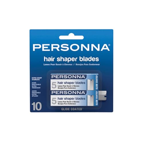 AccuTec Personna Hair Shaper Blade 12 CD/CT - 12 CT/CS - 5-Pack - Stainless Steel Blade 2.25 Inch Length 0.625 Inch Width - 60-0226-NUPC