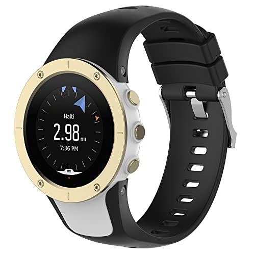 Wandeful Armband Kompatibel mit Suunto Spartan Trainer Wrist HR, Farbe Sport Silikon Ersatzbänder Ersatz (Negro)