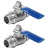 DOITOOL 2 stks Kogelkraan Koper Water Buis Fitting Quick Push naar Connector Kogelkraan voor Watersystemen…