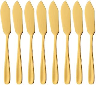 Buyer Star Cheese Butter Knife, Stainless Steel 18/10 6" Mini Desert Knives, Breakfast Slicer Sandwich Spreader,Set of 8