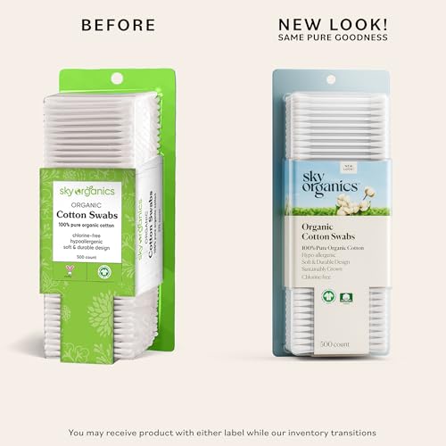 Sky Organics Organic Cotton Swabs (1000 ct) for Sensitive Skin, 100% Pure & Certified Organic Cotton Fiber, Hypo-Allergenic, Ultra-Soft & Chlorine-Free, Baby Cotton Swabs & Cotton Buds for Beauty, Ear Care & Personal Hygiene by Sky Organics - Image 2