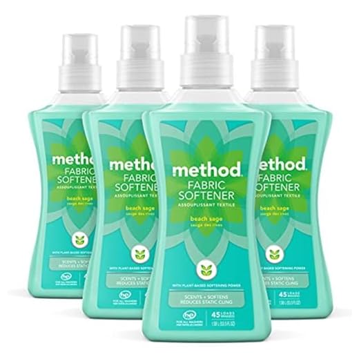 Method Fabric Softener, Beach Sage, 53.5 Fl Oz (Pack of 4)