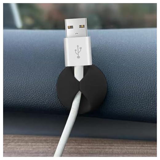 10pcs Strong - Adhesive Cord Organizer Holder for Cable Management at Home, Office & Car - Ideal for Phone Charging Cords