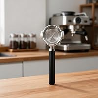 Tidgel Espresso-Siebträger mit Doppelausguss, 58 mm, für Petrus 3888/3992, 304 Edelstahl und Walnussholzgriff, inklusive Filterkorb (Aluminium + Walnussholz) – Ansicht 4