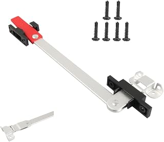 Notausgang RV Schloss für Camper für wohnmobil Notausgang RV | Windfestes Design, stabile Halterung, silberner Balken, roter für griff, schnelle Notfallöffnung